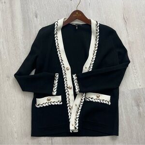 Maje sweater cardigan in black wool